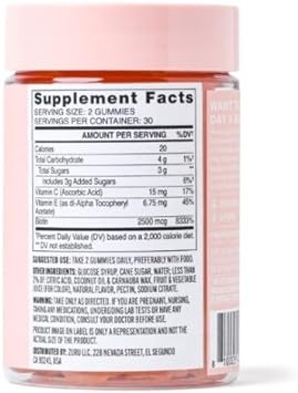 Monday Haircare Hair Gummies For Thicker And Stronger Hair (60 Count) Strawberry Flavored - Biotin, Vitamin C, E, Supplement For Women And Men