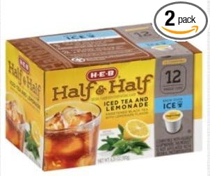 H.E.B Iced Tea Single Serve Cups 12 Cts. (Pack Of 2) (Half & Half)