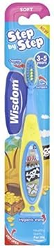 Wisdom Step By Step Kids Toothbrush - Pirate & Ship 3-5 Years