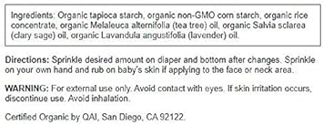 Swanson Certified Organic Baby Powder Talc-Free Lavender Scent 2.5 Ounce (71 G) Pwdr (3 Pack)