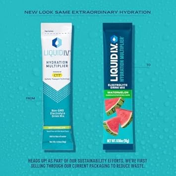 Liquid I.V.® Hydration Multiplier® - Watermelon | Electrolyte Powder Drink Mix | 1 Pack (16 Servings)