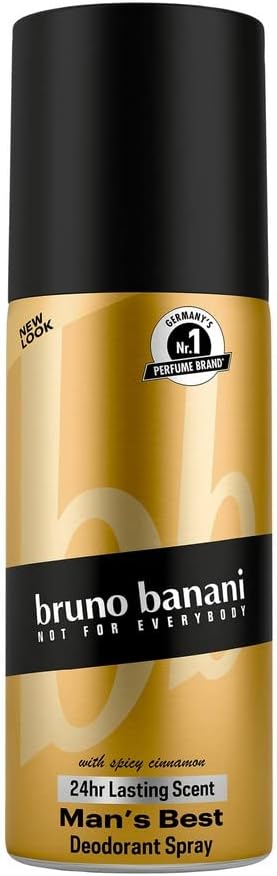Bruno Banani Man'S Best Deodorant Body Spray With Sensual Oriental Men'S Fragrance, 24 Hours Long-Lasting, 150 Ml