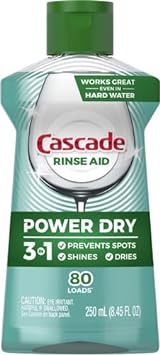 Cascade Platinum Dishwasher Rinse Aid, 8.45 Fl Oz (Packaging May Vary)