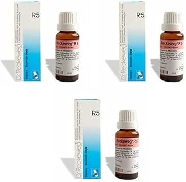 3 Lots X Dr.Reckeweg R5 Homeopathic Remedy Drops - 22 Ml