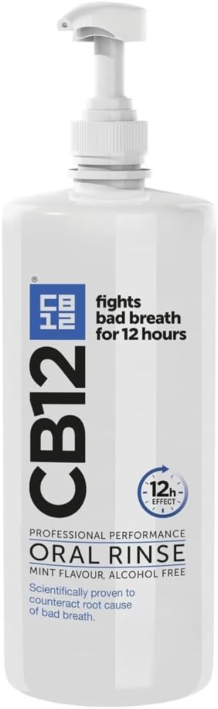 Cb12 Mint Menthol Mouthwash, Enamel Strengthening, Pleasant Breath For 12 Hours, 1L
