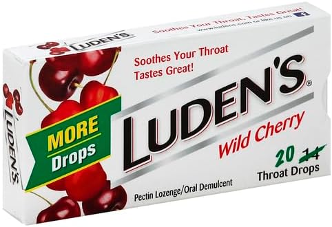 Luden'S Soothing Throat Drops, Box Wild Cherry, 20 Ct (Pack Of 1)