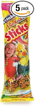 Vitakract Cockatiel Kracker Treat Sticks with Almond and Fig 2pk, Case of 5 :Pet Supplies