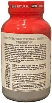 Herbtonics Testosterone Booster for Men Male Enhancing Pills - Enlargement Supplement Increase Size, Energy Strength & Stamina Enhancement Ginseng Pill & Tribulus Terrestris 60 Vegan Capsules : Health & Household