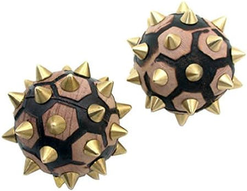 Antique Alive Set Of 2 Handmade Juniper Wooden Hand Palm Foot Bronze S