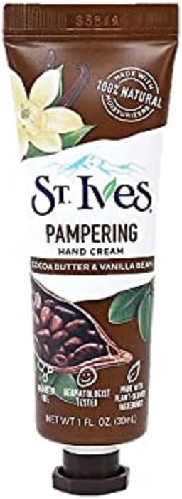 St Ives Hand Cream 30Ml Pampering Cocoa Butter & Vanilla Beans