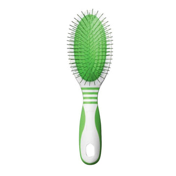 Andis 65710 Self-Cleaning Animal Slicker Brushes With Curved Stainless-Steel Bristles For All Breeds - Reduces Shedding By Up To 90%, Removes Tangles, Dirt & Loose Hair β Large, Green,Black