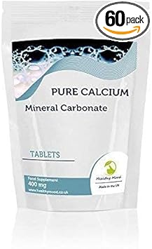 Calcium Carbonate 400Mg Mineral Vitamin Food Supplement 60 Tablets Pills Healthy Bones And Teeth Nutrition Supplements Healthy Mood Uk Quality Nutrients