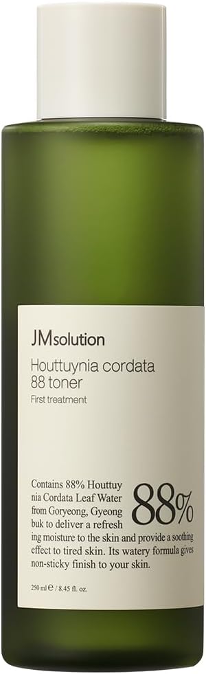 Jmsolution Heartleaf 88 Toner - 88% Heart Leaf Water, Hydration And Soothing, Pore Care, Non-Sticky, Multi-Layer Absorption