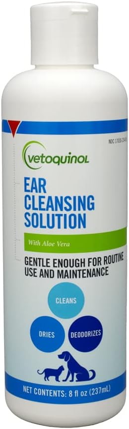 Vetoquinol Ear Cleansing Solution For Dogs And Cats - 8Oz