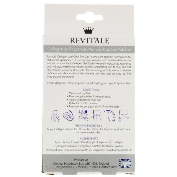Revitale Collagen Q10 Anti Wrinkle Eye Gel Patches 5'S Pairs