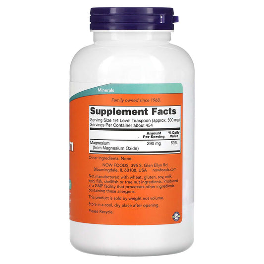 NOW Foods, Magnesium Oxide Pure Powder, (227 g)
