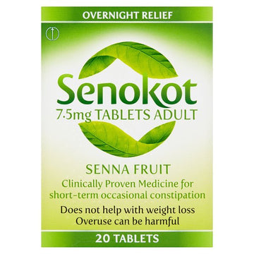Senokot 7.5Mg Tablets Adult Senna Laxative Constipation 20S