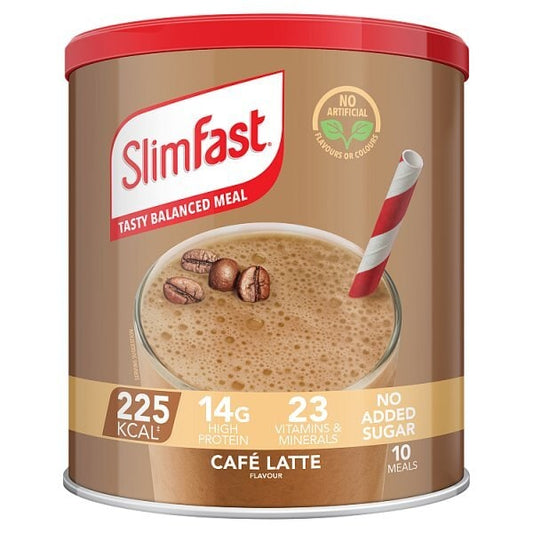 Slimfast Powder Tin Cafe Latte 365G Weight Loss Diet Meal Replacement