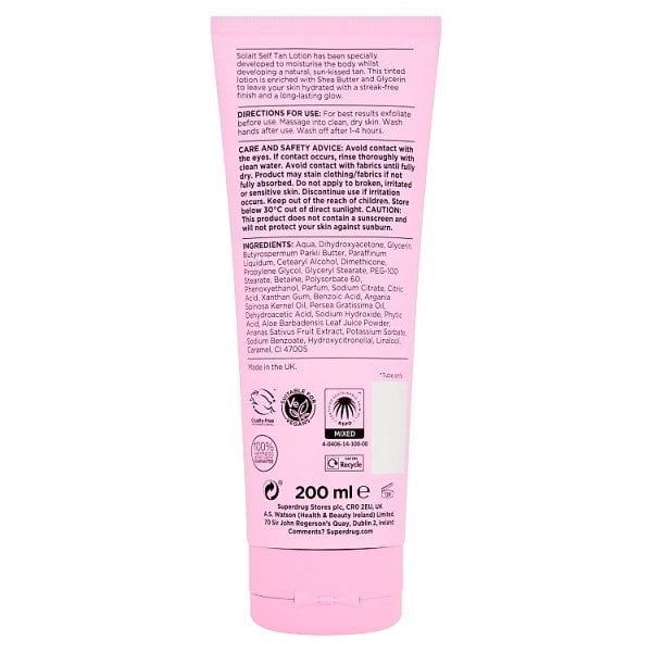 Solait Self Tan Lotion Dark 200Ml