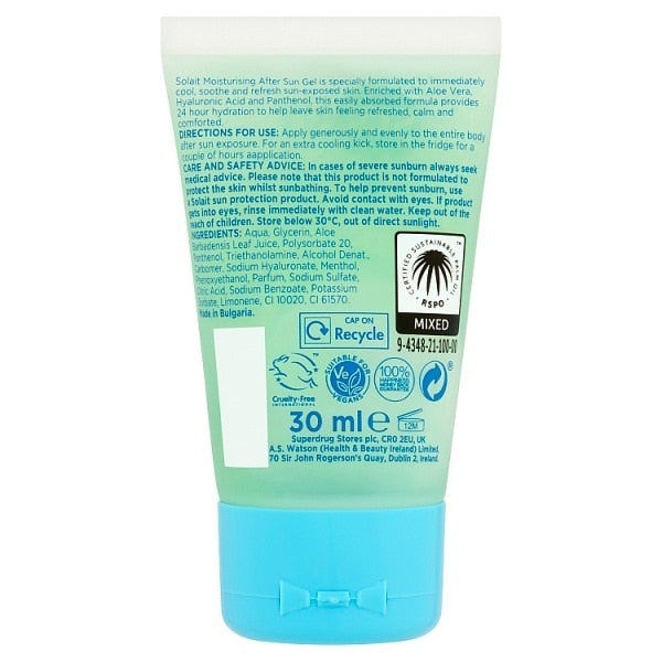 Solait Travel Size After Sun Aloe Vera Gel 30Ml