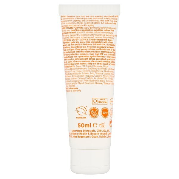 Solait Sensitive Face Fluid Spf30 50M