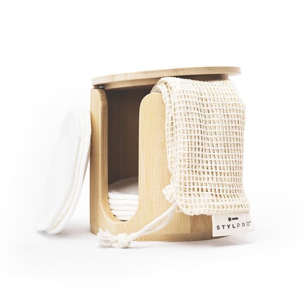 Stylpro Bamboo Barrel With 8 Reusable Bamboo Pads