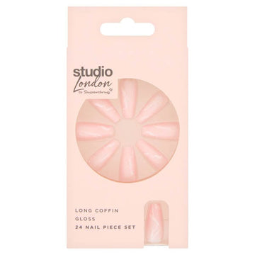 Studio False Nails Pink Marble