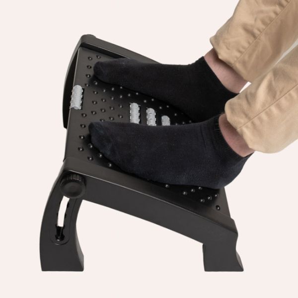 Swedish Posture Ergonomic Foot Rest With Massage & Tilt