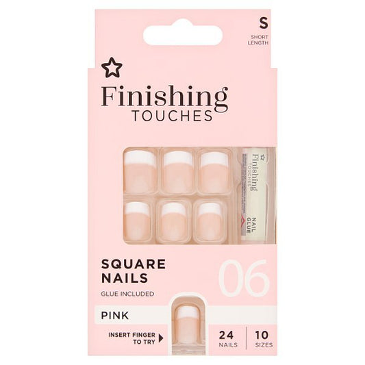 Finishing Touches Fake Nails Short Pink
