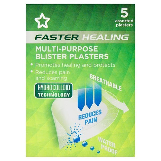 Faster Healing Blister Waterproof Plasters X 5