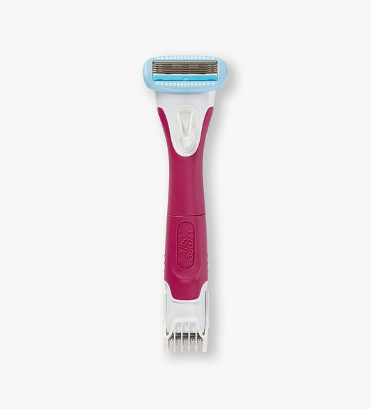 Schick Hydro Silk Trimstyle Razor With Bikini Trimmer For Women | 2-In-1 Bikini Razor For Women And Womens Trimmer For Pubic Hair, Includes 1 Waterproof Handle, 1 Refill & 1 Aaa Battery : Beauty & Personal Care