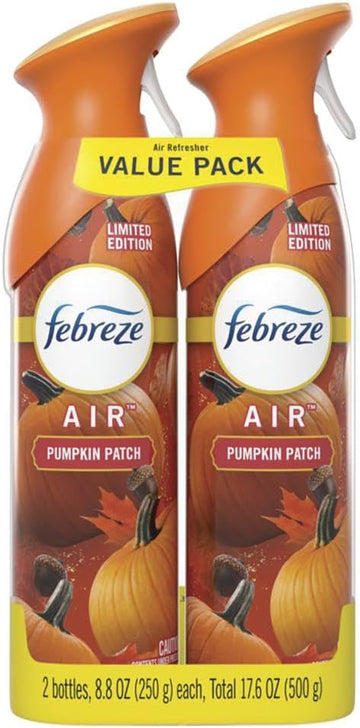 Febreze Air Effects Limited Edition Odor-Fighting Air Freshener, Pumpkin Patch, 8.8 Oz Pack Of 2 (Pumpkin Patch)