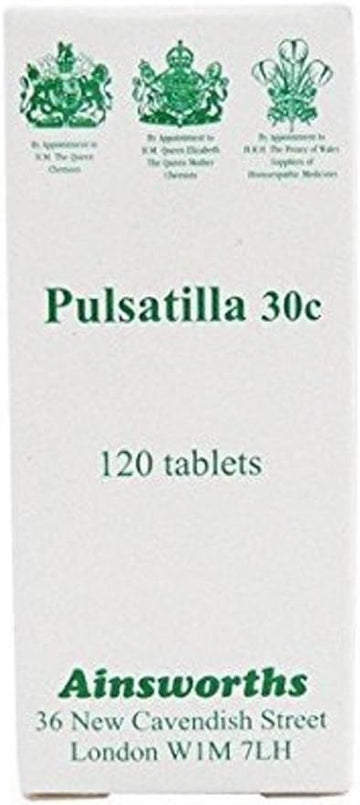 Ainsworths 30C Pulsatilla Homoeopathic Remedy - Pack Of 120 Tablets