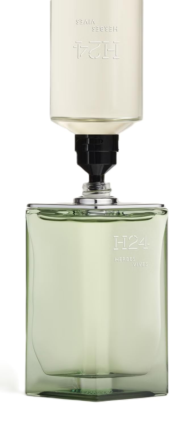 Hermes H24 Herbes Vives Eau De Parfum Rechargeable Spray For Men, 3.4 Ounce : Beauty & Personal Care