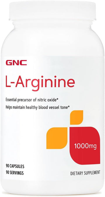 Gnc L-Arginine 1000Mg, 90 Caplets, Increases Nitric Oxide Production