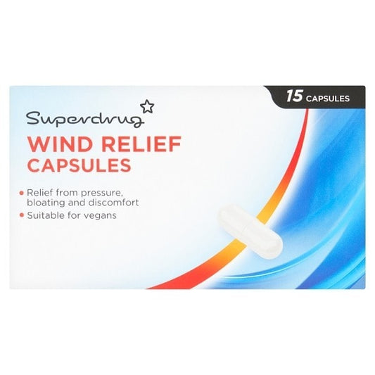 Wind Relief – 15 Capsules For Occasional Gas & Bloating Support