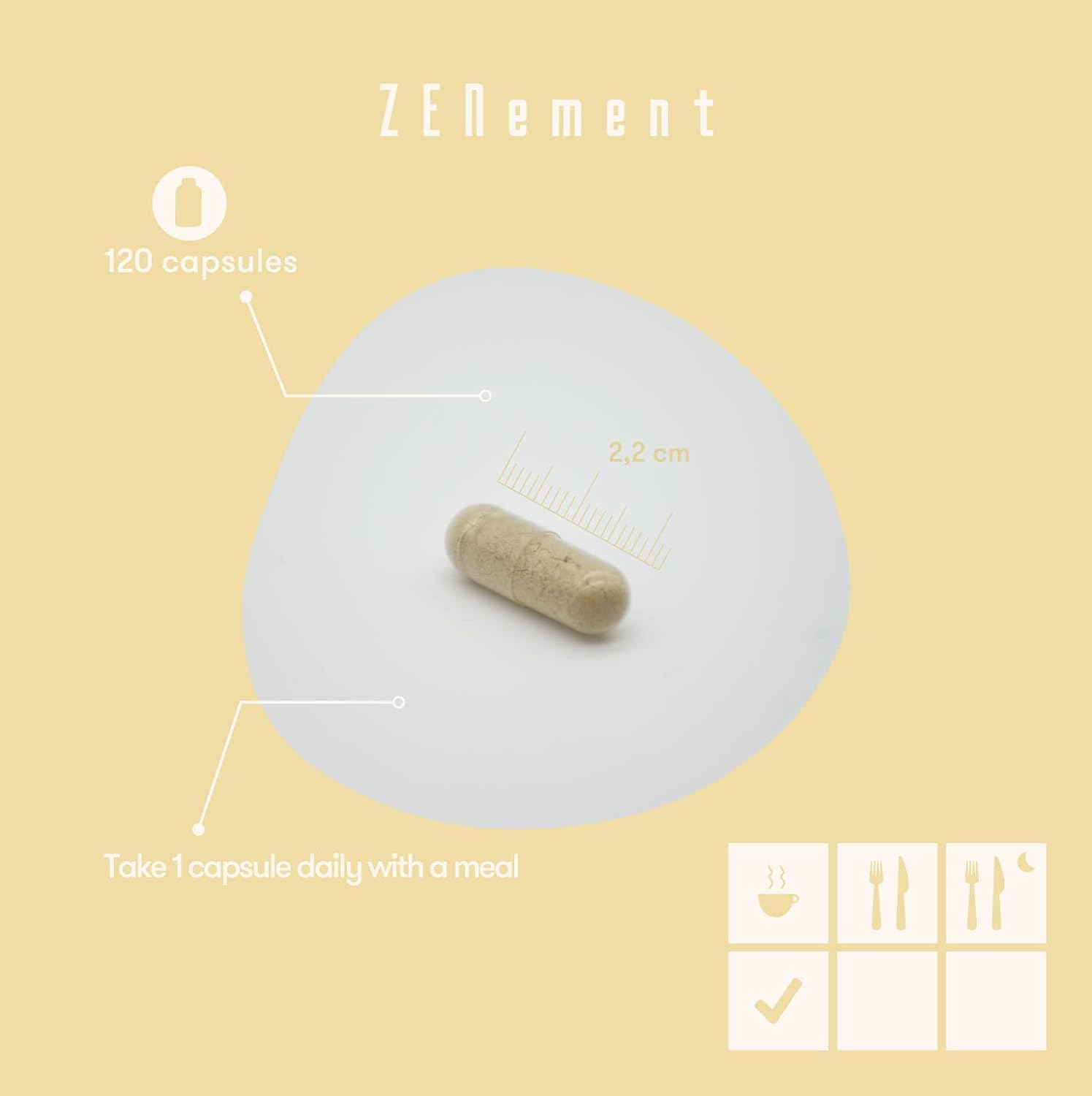 Zenement | Organic Ashwagandha Root Extract, Vegan KSM-66 | 550mg x 12