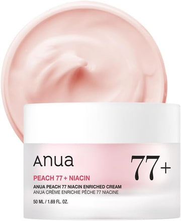 Anua Peach Niacinamide Cream, Face Moisturizer For Dry Skin With Vitamin B12, Collagen, Ceramide, Panthenol, Korean Skin Care For Glass Skin, 50Ml/1.69 Fl.Oz
