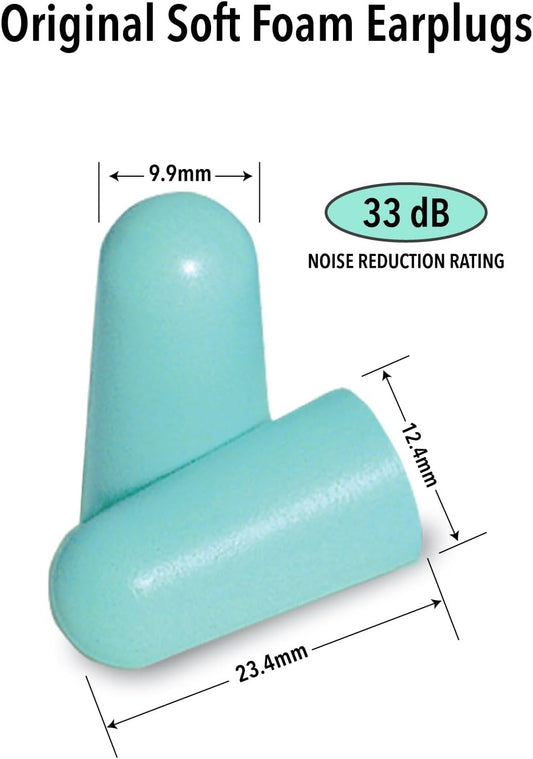 Mack'S Original Soft Foam Earplugs, 3 Pair - 33B Highest Nrr, Comfortable Ear Plugs For Sleeping, Snoring, Work, Travel & Loud Events | Made In Usa