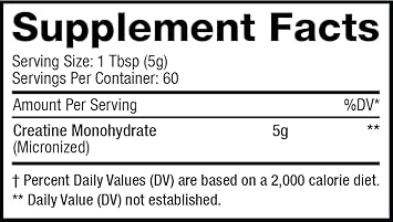 Musclesport Creatine Monohydrate Powder - Micronized Creatine Monohydrate - Energy, Strength & Endurance - 300G, Unflavored
