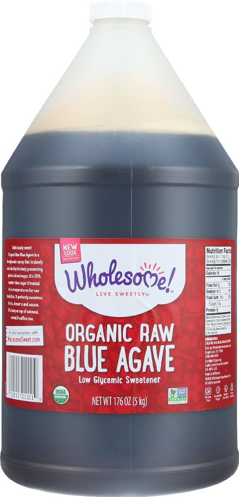 Wholesome Sweeteners Organic Raw Blue Agave, 176 Ounce : Grocery & Gourmet Food