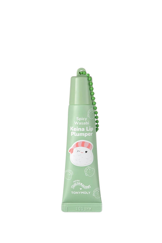 Tonymoly X Squishmallows Keina Keychain Spicy Wasabi Lip Plumper - Cooling And Hydrating, Volumizing And Plumping, High Shine Clear Gloss, 11Ml