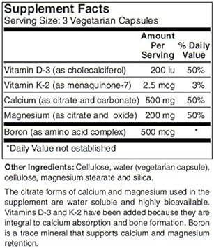 Bariatricpal Calcium & Magnesium Vegetarian Capsules With D3, K2, And Boron (90 Count)