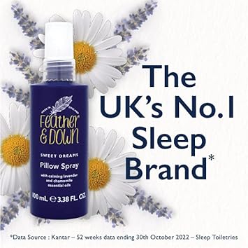 Feather & Down Sleeping Bag Gift Set (Luxury Eye Mask, Sleep Balm, Pillow Spray And Shower Cream) - With Calming Lavender & Chamomile Essential Oils. Vegan Friendly & Cruelty Free