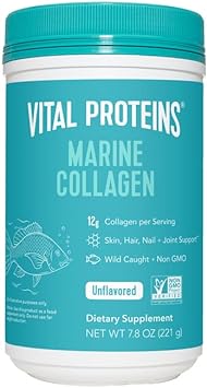 Vital Proteins Marine Collagen Peptides Powder Supplement 7.8 Oz Canister + Stick Packs (10 G) (Box Of 20)