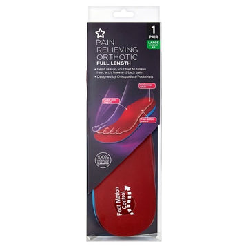 Full Length Orthotic Insole Large (Size 9 To 11)