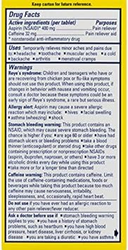 Anacin Aspirin/Caffeine Pain Reliever Aid | Fast Pain Relief | 300 Tab