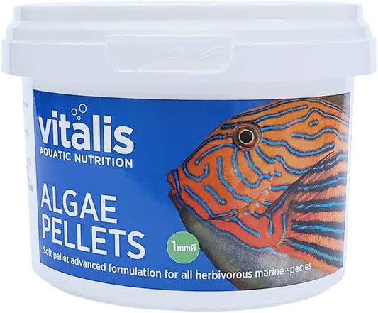 Vitalis Algae Pellets Xs 140G & Marine Grazer Mini 240G For Marine Grazers & Herbivore Fish Food Aquarium Tank