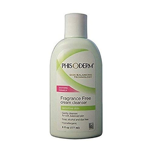 Phisoderm Fragrance Free Cream Cleanser For Sensitive Skin 6 Oz