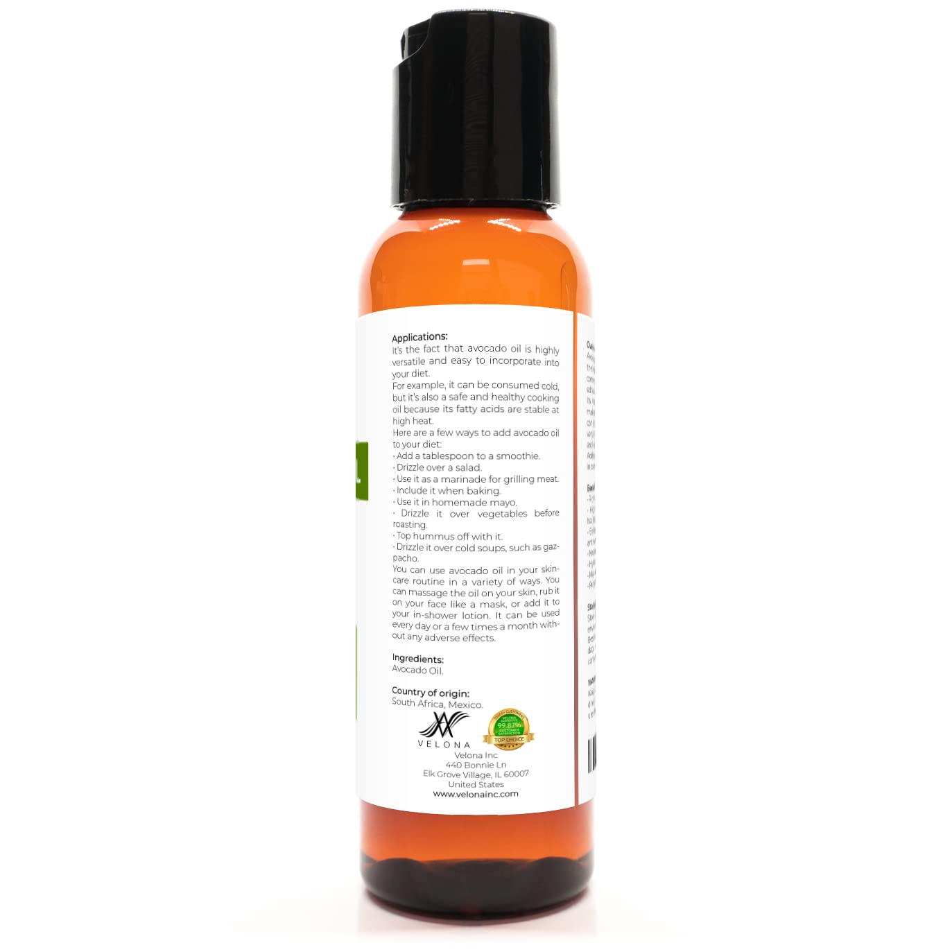 velona Avocado Oil 2 oz | 100% Pure and Natural Carrier Oil | Refined, Cold Pressed | Hair, Body and Skin Care | Use Today - Enjoy Results : Beauty & Personal Care